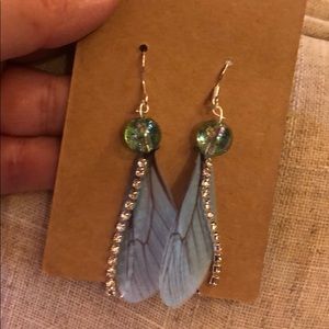 Butterfly Sterling Silver Dangly Earrings